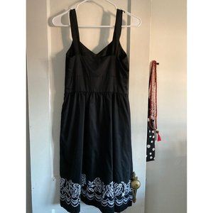 Anne Taylor Black Dress w Floral embroidery NWT 4P